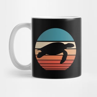 Turtle Retro Sunset Mug